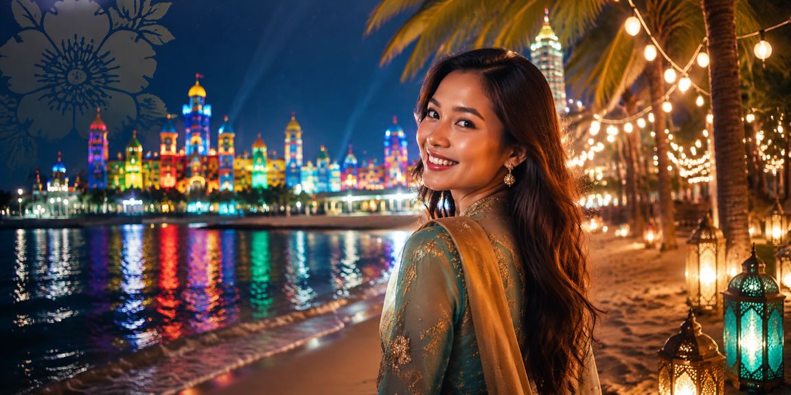 Suasana perayaan Hari Raya dengan hiburan kasino Malaysia di grab33