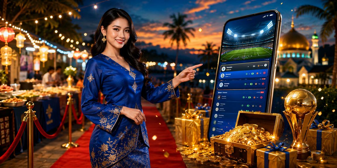 Pengguna Malaysia menggunakan platform grab33 melalui telefon pintar dengan pakaian tradisional