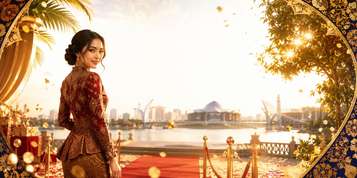 Suasana hiburan kasino di Putrajaya dengan corak batik dalam gaya tempatan